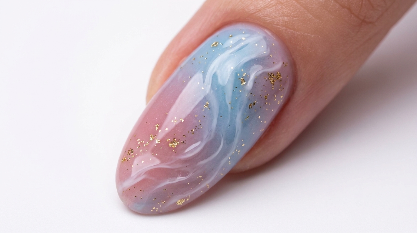 Unghie Effetto Increspature d'Acqua: Tutorial Passo dopo Passo Rosa e Blu