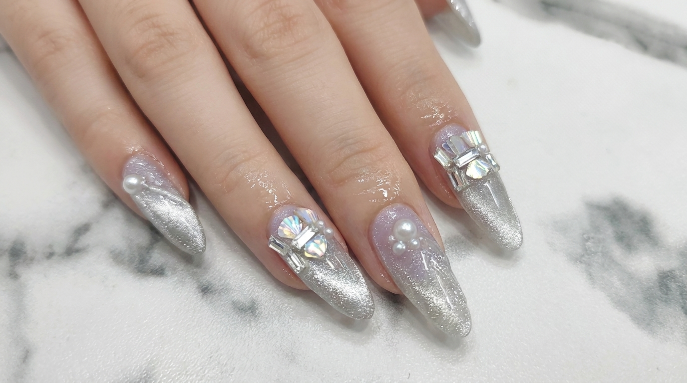 Unghie Cat-Eye Aurora Viola — Tutorial Gradiente Passo dopo Passo
