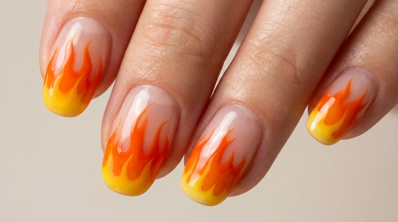 Nail Art con Fiamme Vibrant: Tutorial Passo dopo Passo