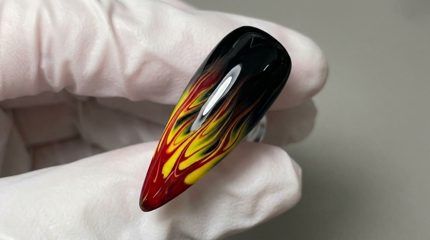 Nail Art con Fiamme — Tutorial Gel per Principianti