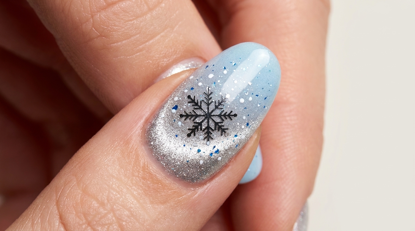 Unghie Cat-Eye con Fiocchi di Neve e Sfumature — Tutorial Invernale Passo dopo Passo