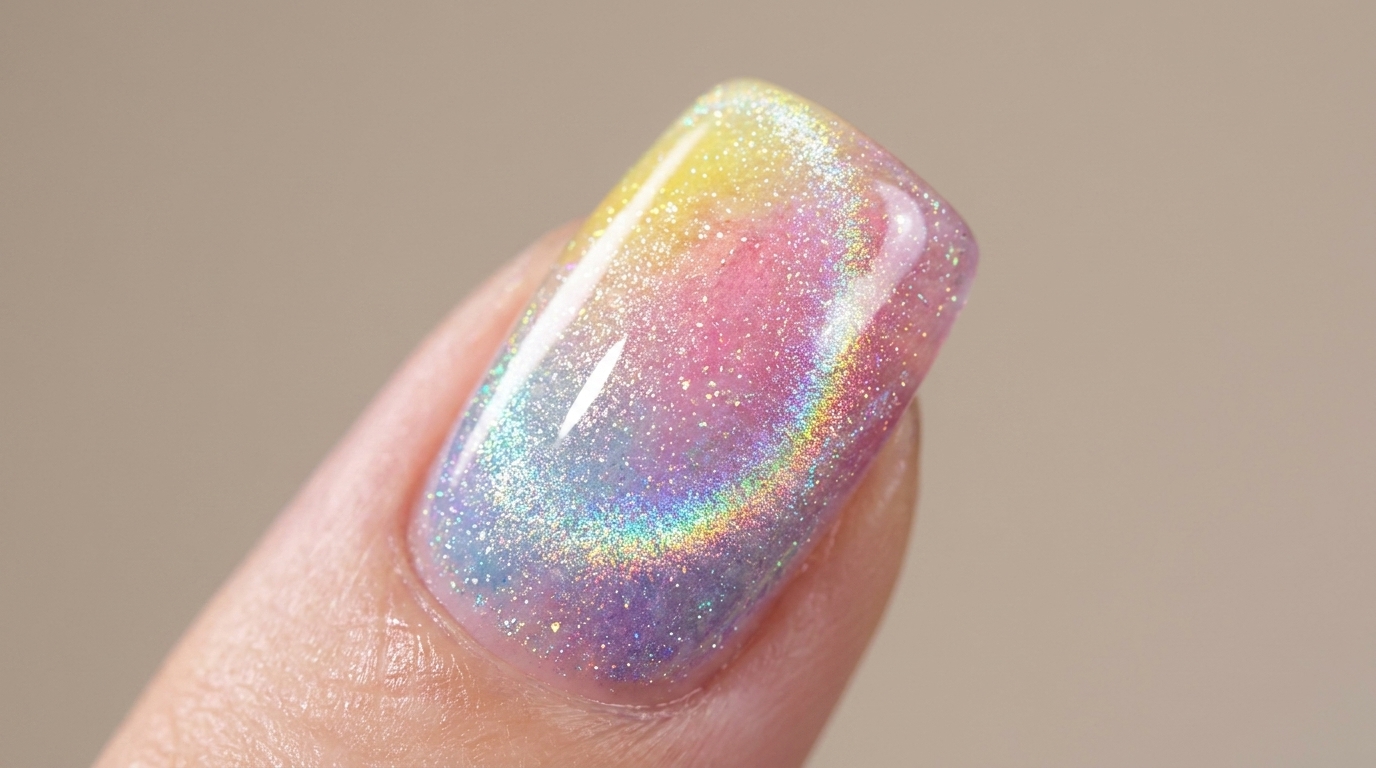 Unghie Cat-Eye Sfumate Effetto Acquerello — Tutorial Passo Dopo Passo