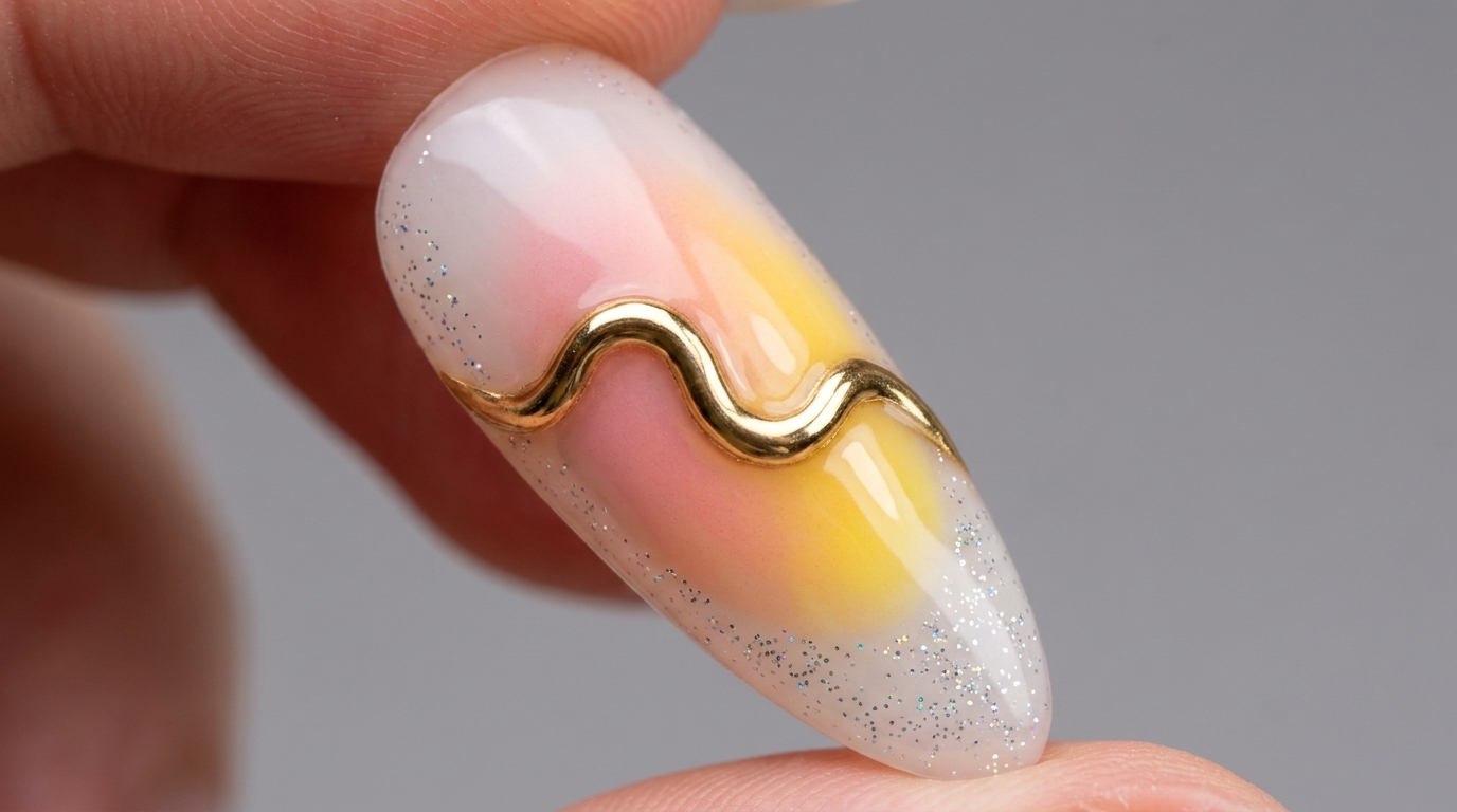 Nail Art Tramonto e Oro Colato — Tutorial Sfumatura 3D