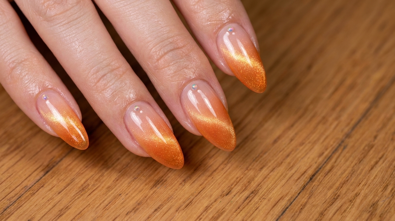 Unghie Sfumate Sunset Cat Eye — Tutorial Effetto Gradient Artistico
