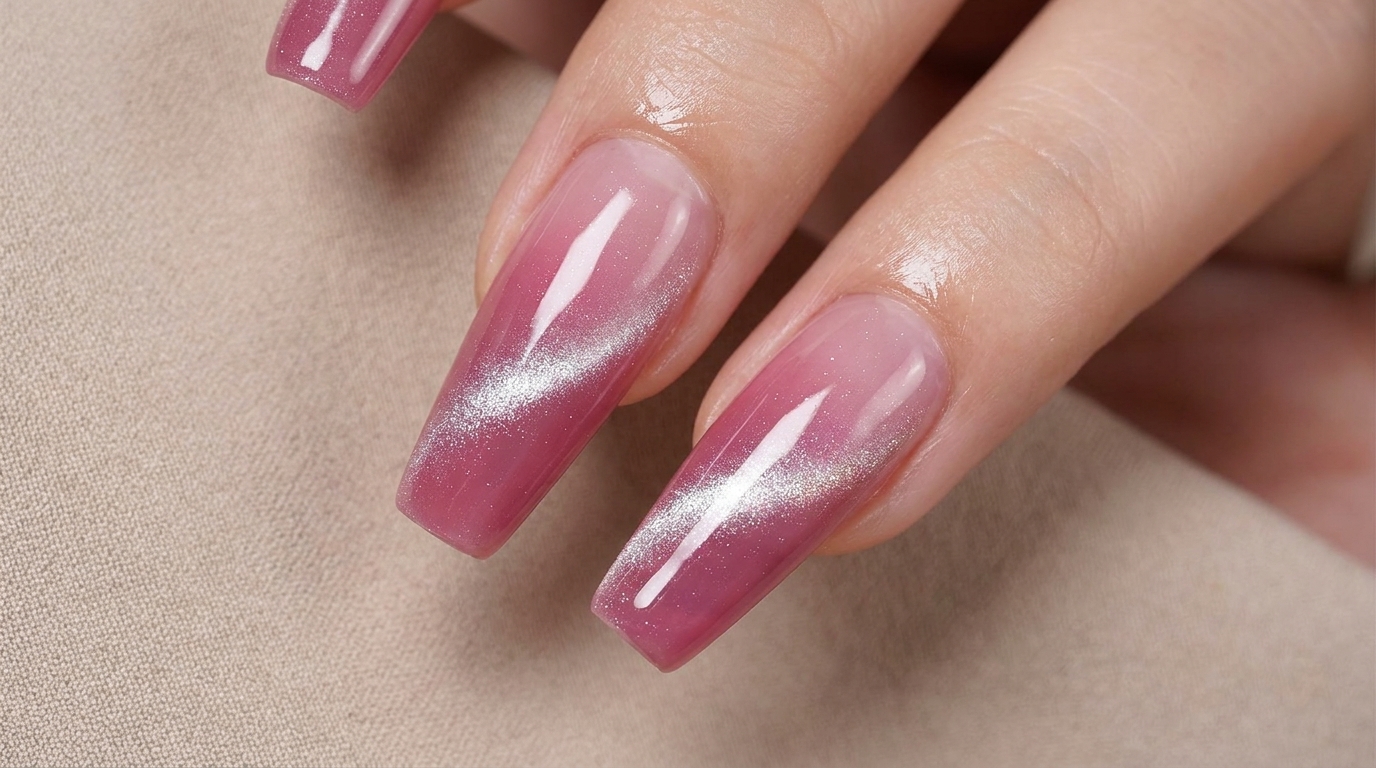 Unghie Sfumate Cat-Eye Prugna e Miele — Tutorial Passo per Passo