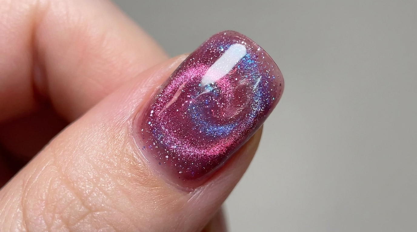 Unghie Jelly Nebula Cat Eye Rosa Lychee — Tutorial Passo dopo Passo