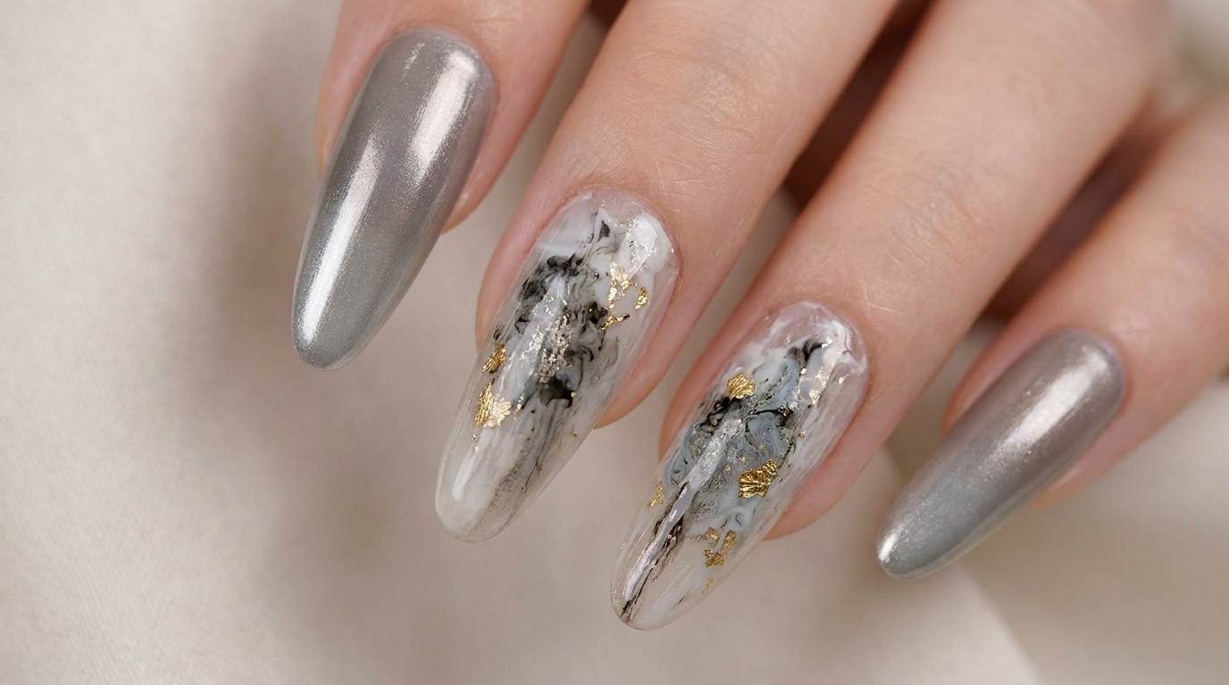 Tutorial: Unghie Cromate con Sfumature ed Effetto Marmo