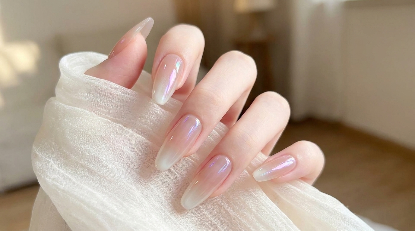 Unghie Sfumate Nude Trasparenti Effetto Aurora — Elegante Tutorial Passo Passo