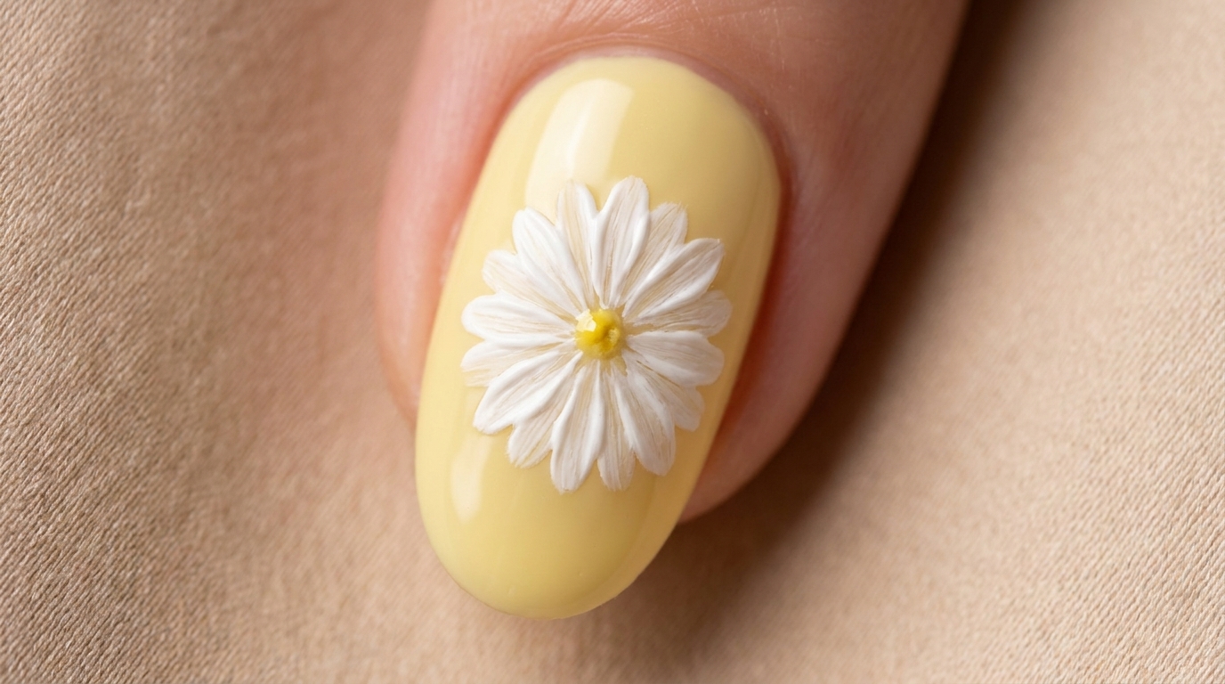 Nail Art a Margherita — Tutorial Passo Dopo Passo