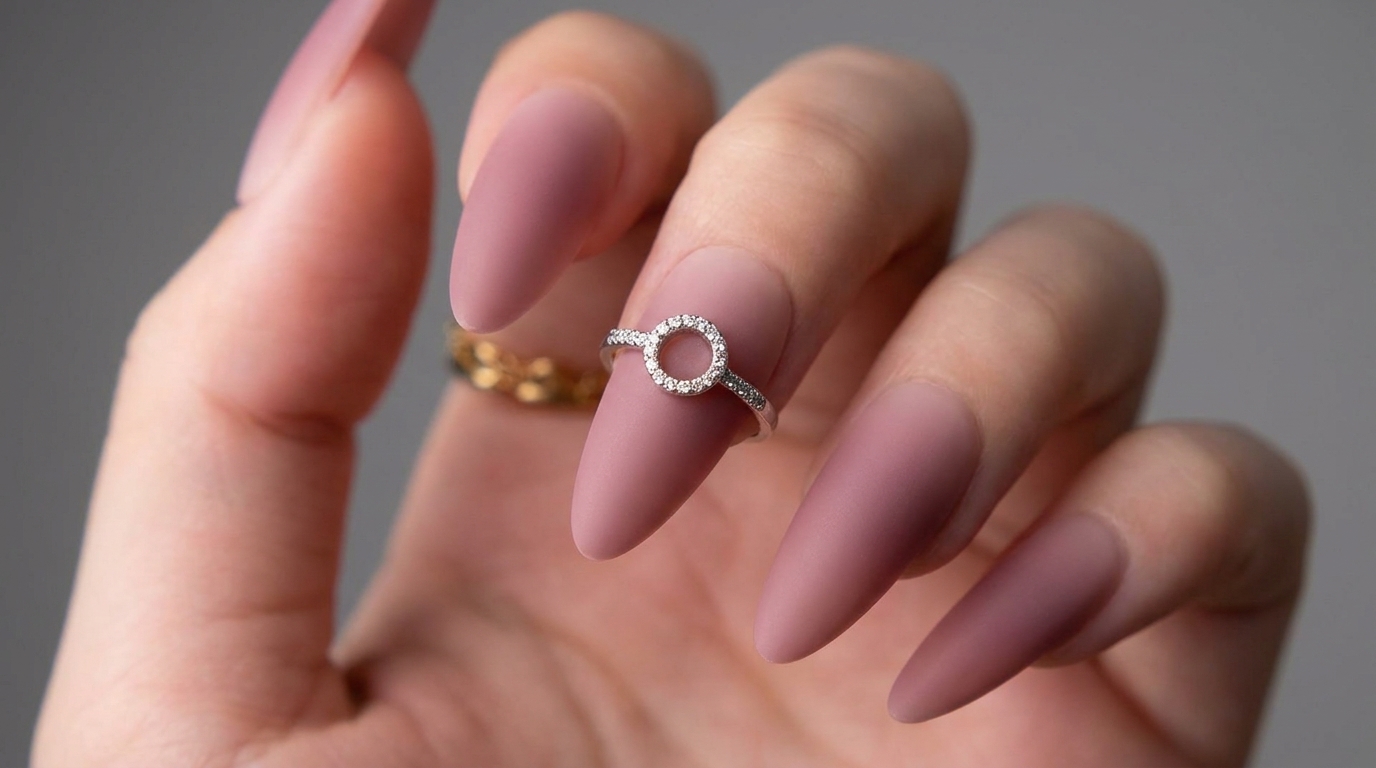 Unghie Malva Opache con Charm Minimalista — Elegante Tutorial Passo dopo Passo