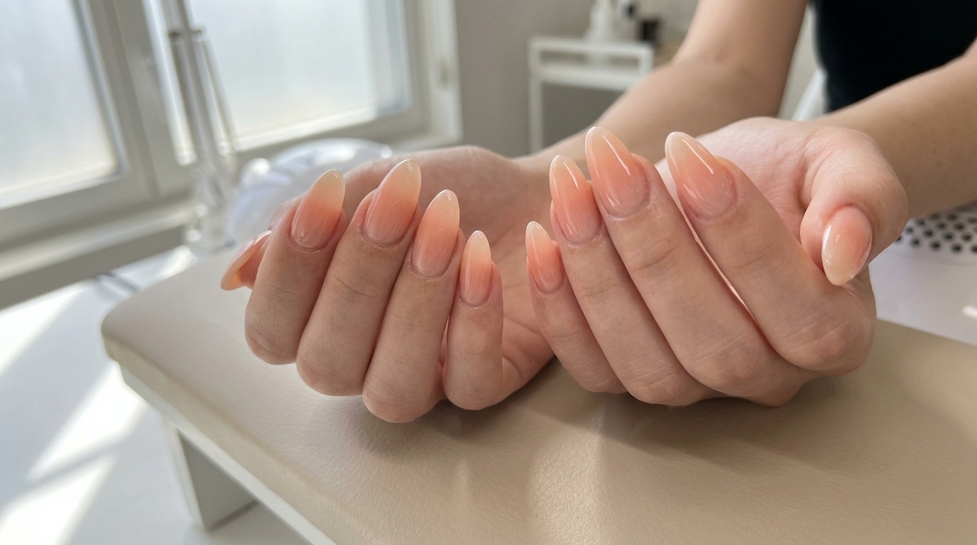 Unghie Gel Ombré Pesca Blush — Tutorial Passo dopo Passo per Principianti
