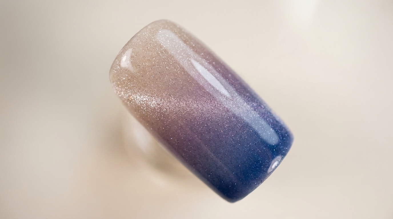 Unghie Gel Cat-Eye con Sfumato Blu e Viola — Tutorial Passo dopo Passo