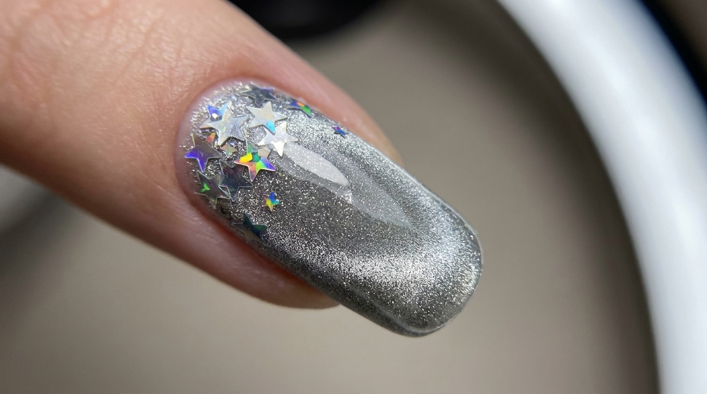 Unghie Cat-Eye con Stelle: Tutorial Passo dopo Passo