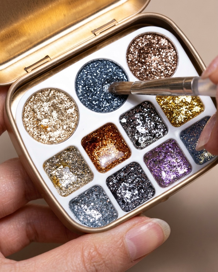 Una salvietta senza lanugine pulisce la superficie di ununghia gel cat-eye polimerizzata.