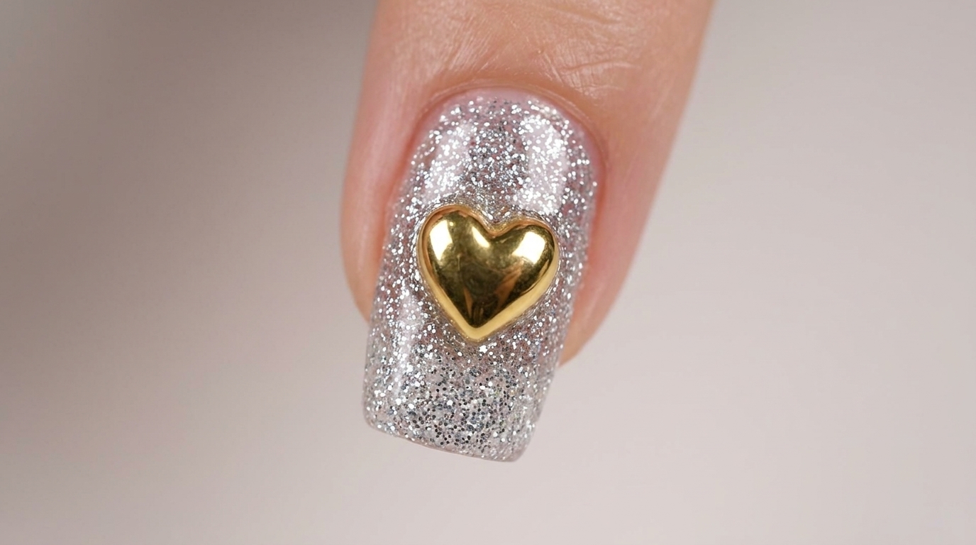 Unghie Gel con Accent Cuore Metallico — Tutorial passo dopo passo per principianti