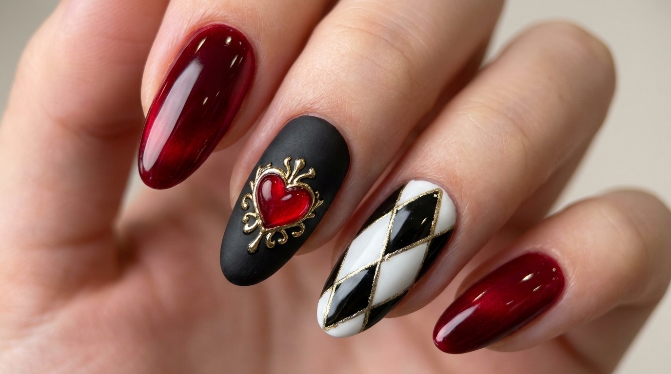 Nail Art Gel: Cuore e Argyle — Tutorial Passo dopo Passo
