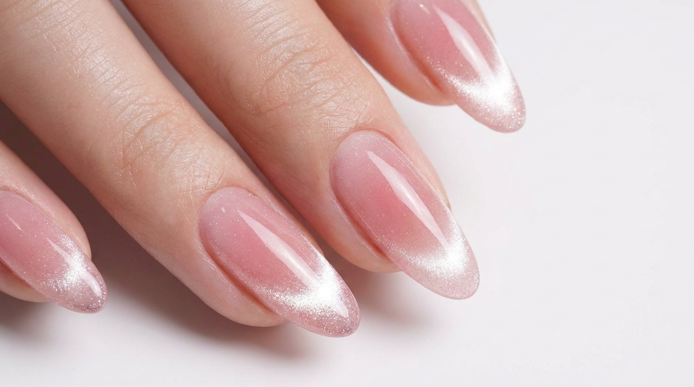 Manicure French con Effetto Cat-Eye Blush — Tutorial Elegante e Brillante