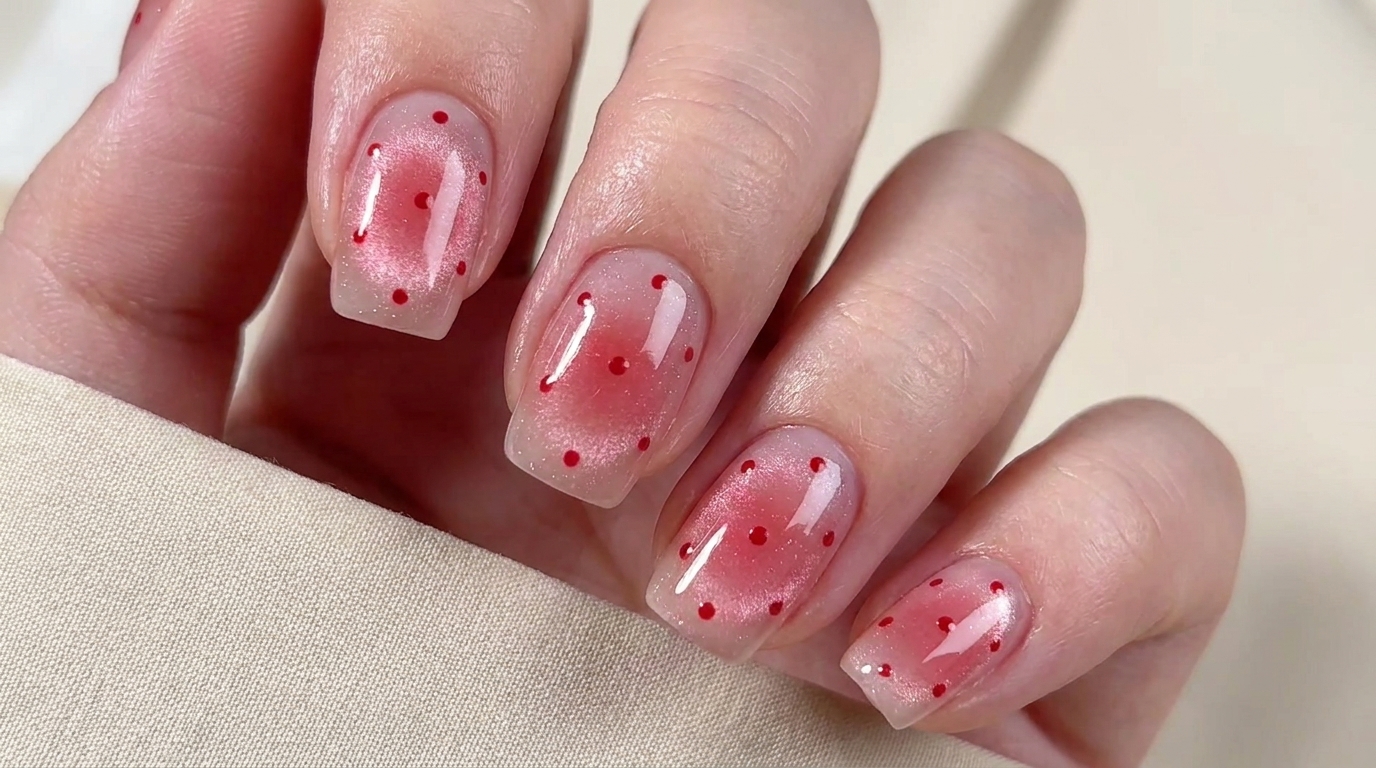 Unghie Cat-Eye Effetto Strawberry Blush — Tutorial Passo dopo Passo