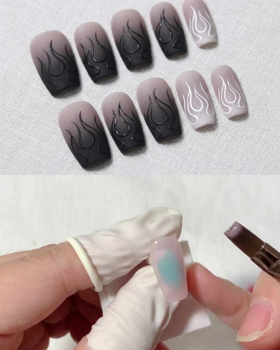 Primo piano di un pennello che stende uniformemente il gel jelly rosa su una superficie ungueale.