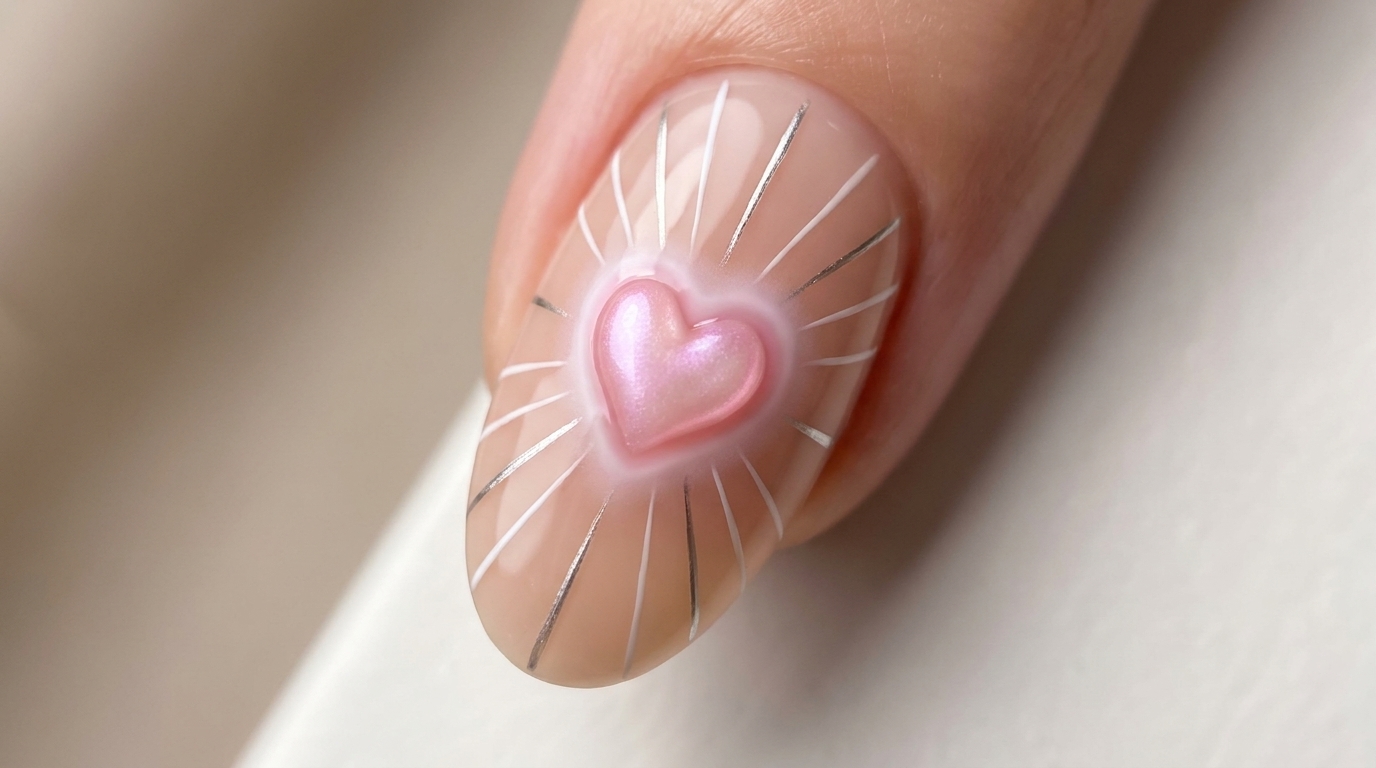 Unghie Cat Eye con Cuore 'Luce Sacra' — Tutorial Passo dopo Passo ispirato alle Fate
