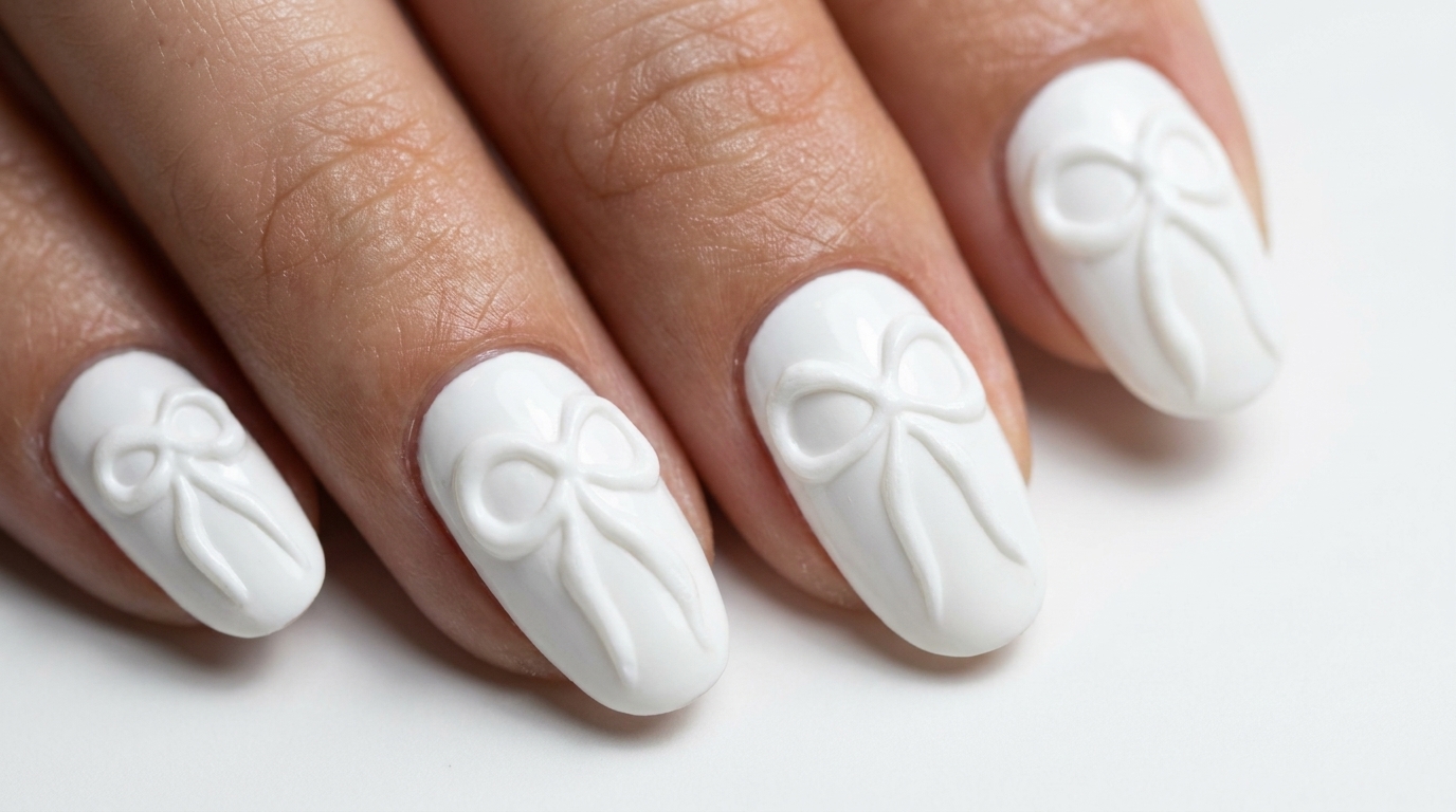 Nail Art Elegante con Fiocco in Gel 3D — Tutorial Passo Passo