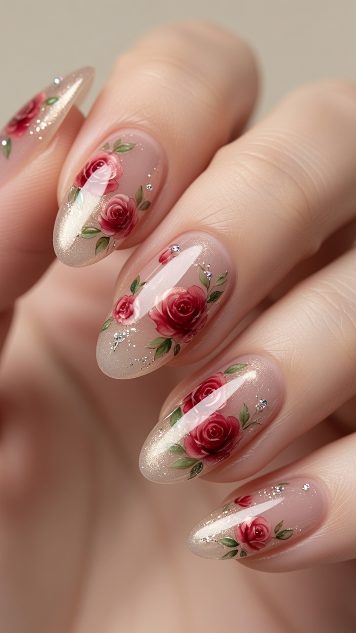 Tutorial nail art: Rose Champagne Cat-Eye