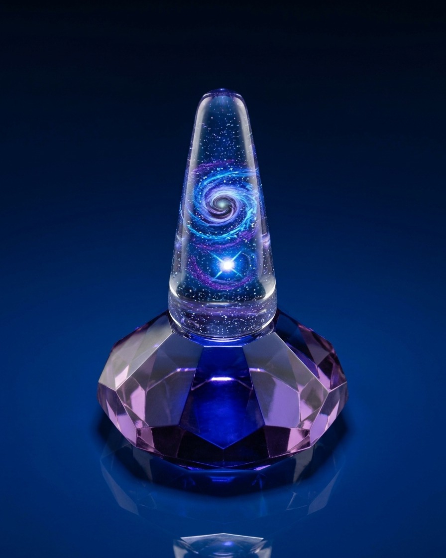 Una chiara visione di ununghia con glitter argento allinterno di una lampada UV per unghie che emette una luce blu.