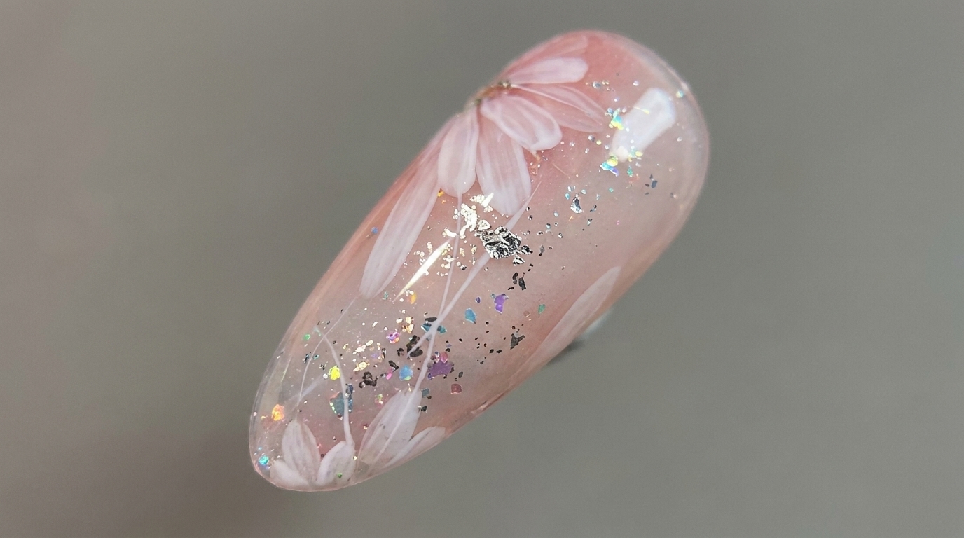 Nail Art Gel Margherita Rosa — Tutorial delicato passo dopo passo
