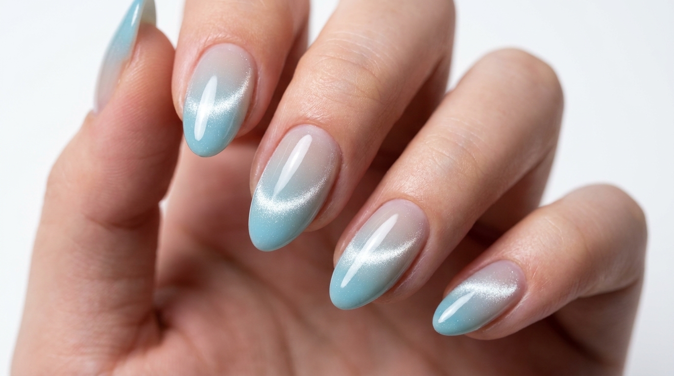 Manicure Cat-Eye Sfumata Blu — Tutorial Passo Dopo Passo