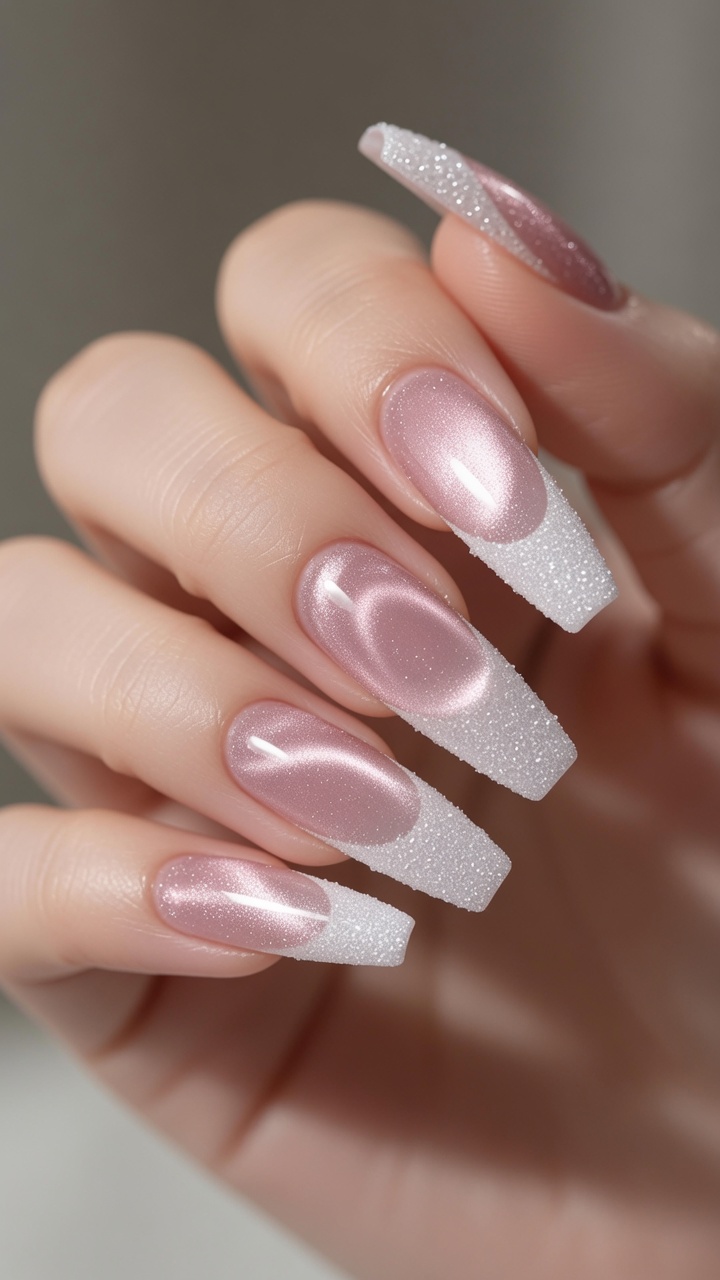 Unghie French Cat Eye con Effetto Sugar Powder: Tutorial Passo dopo Passo