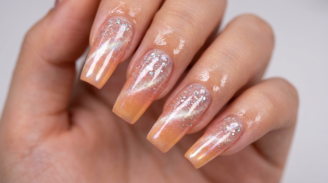 Unghie Cat Eye Sunset Diamantate — Tutorial Passo dopo Passo