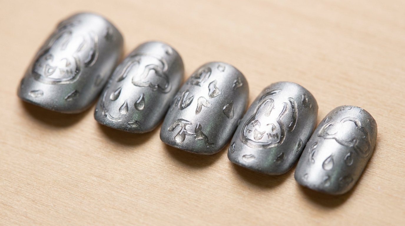 Nail Art Effetto Glass Rain — Tutorial per una Texture 3D di Tendenza