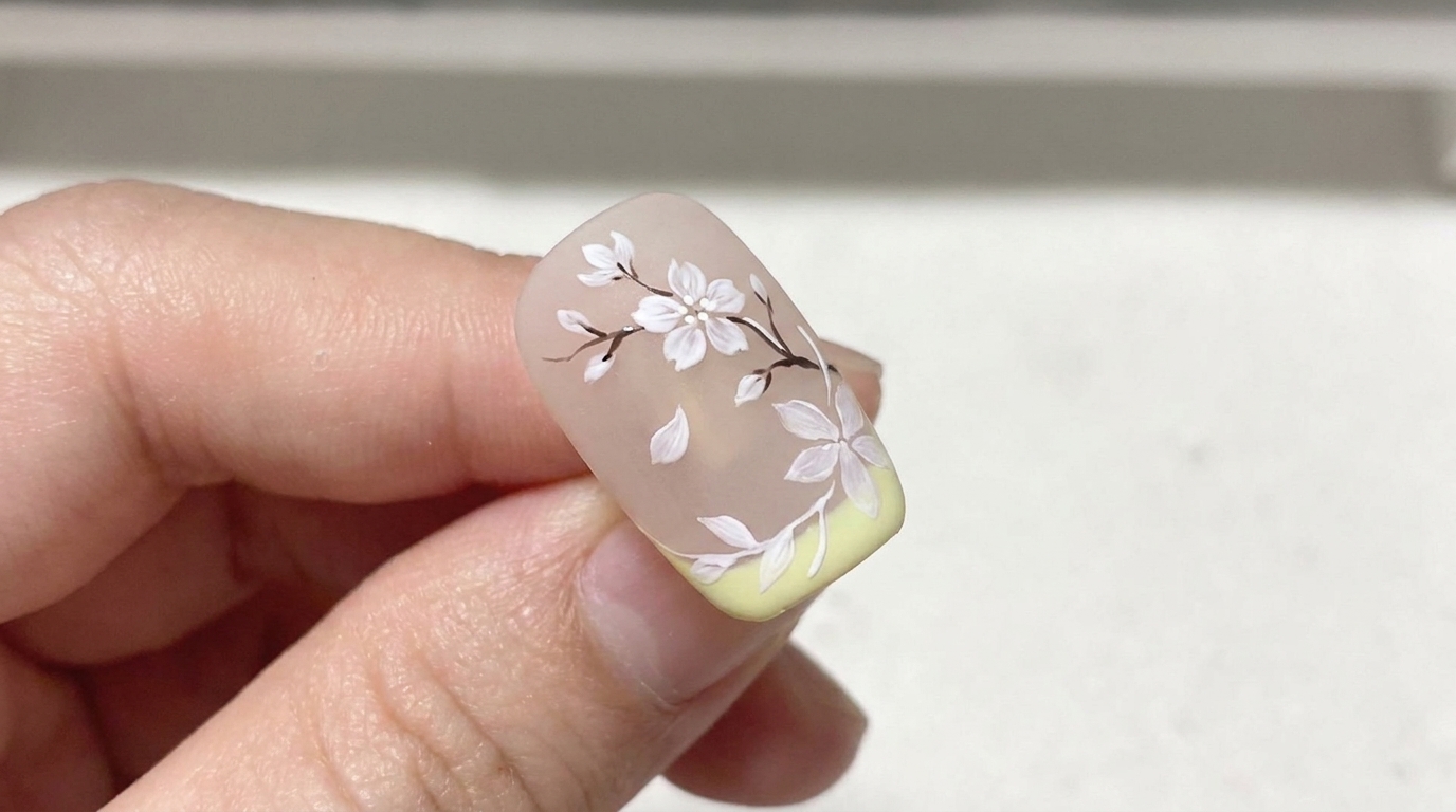 Nail Art French Sakura — Tutorial Floreale in Gel