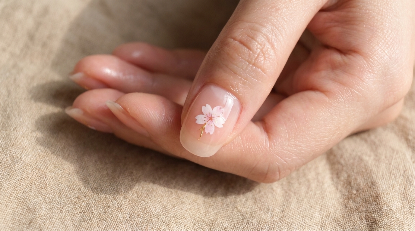 Unghie Gel Rosa Nude con Effetto Blush e Fiori di Ciliegio — Tutorial Passo dopo Passo