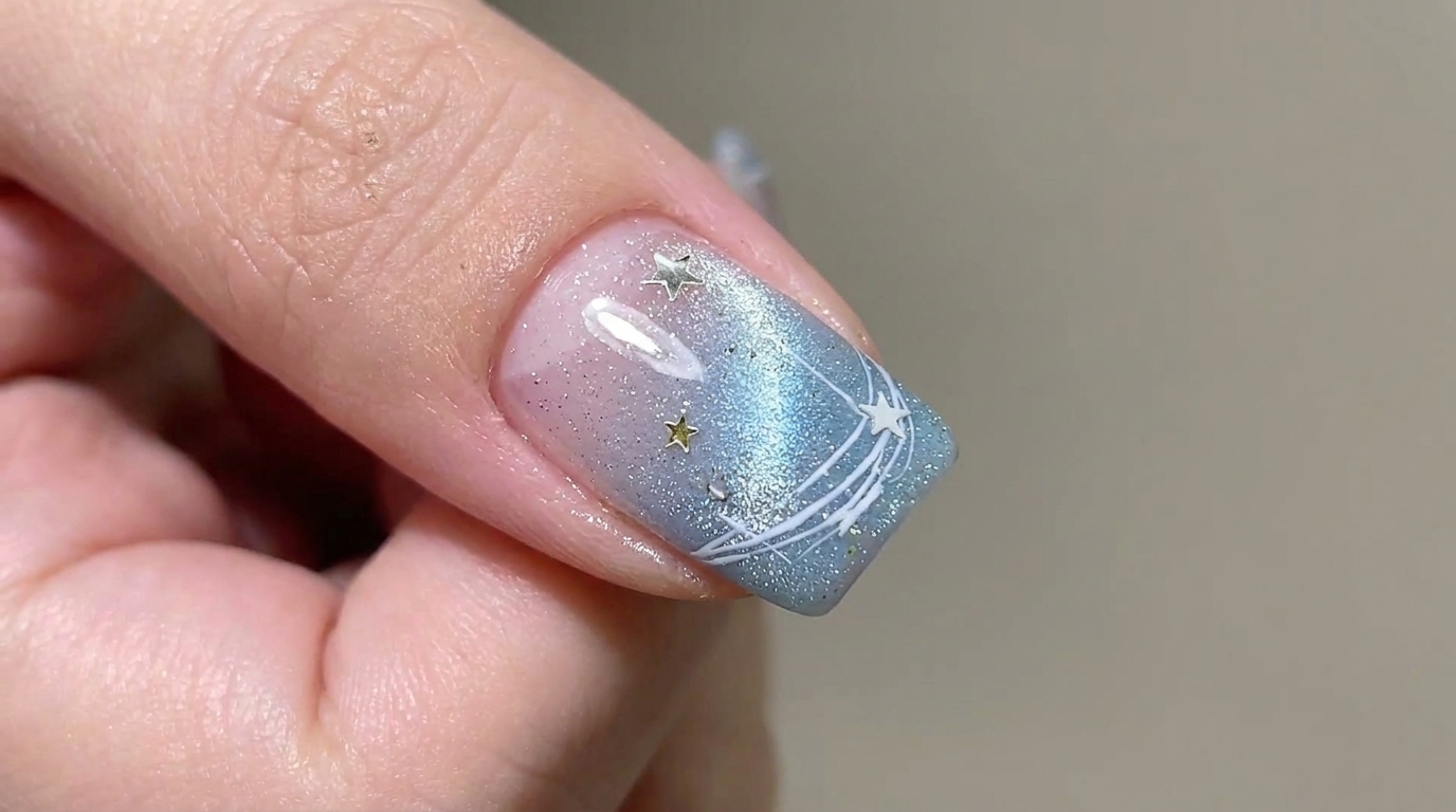 Unghie Cat-Eye Sfumate Stile Isola — Tutorial Passo Dopo Passo