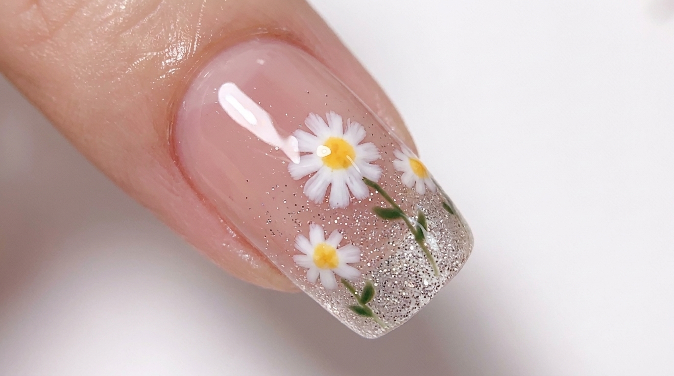 Daisy Floral Gel: Tutorial Step-by-Step