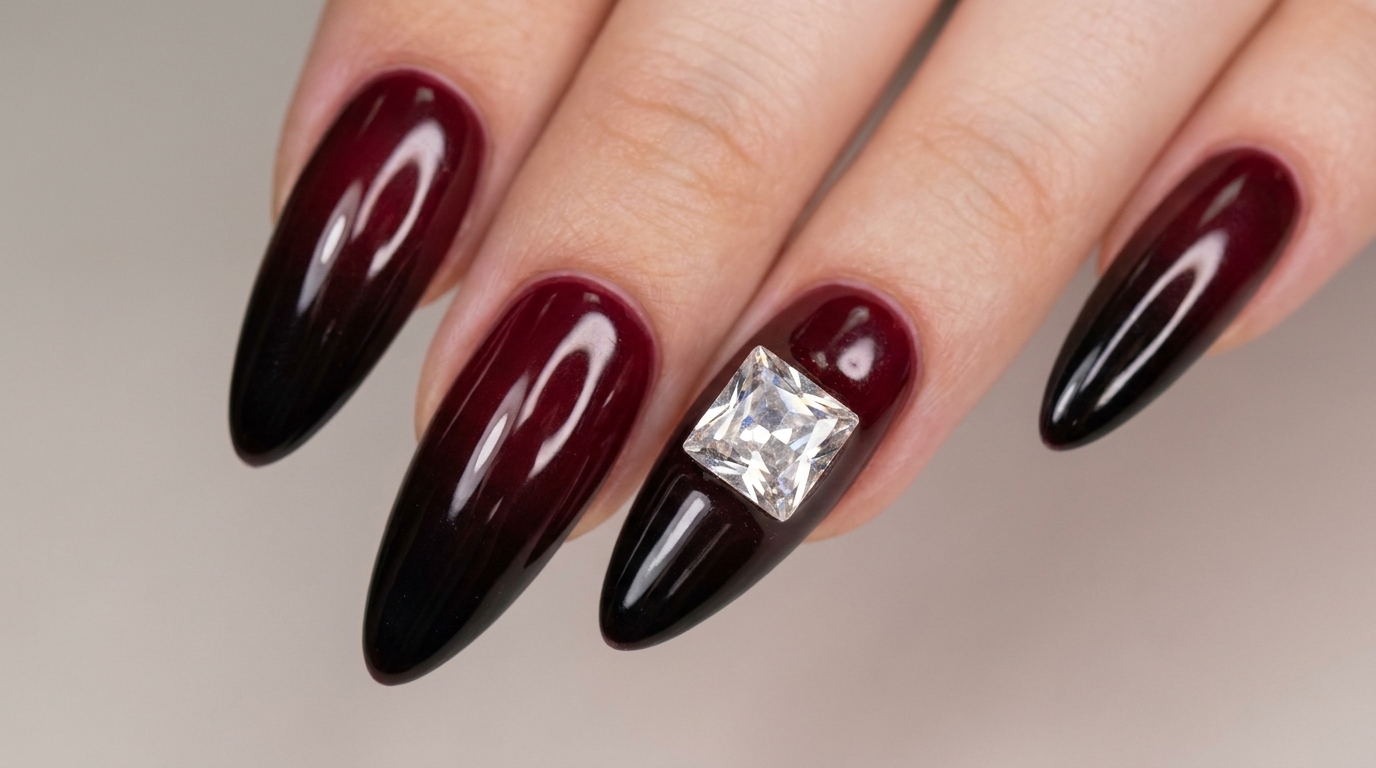 Unghie Sfumate Rosso e Nero con Tecnica a Picchiettio — Tutorial Passo dopo Passo