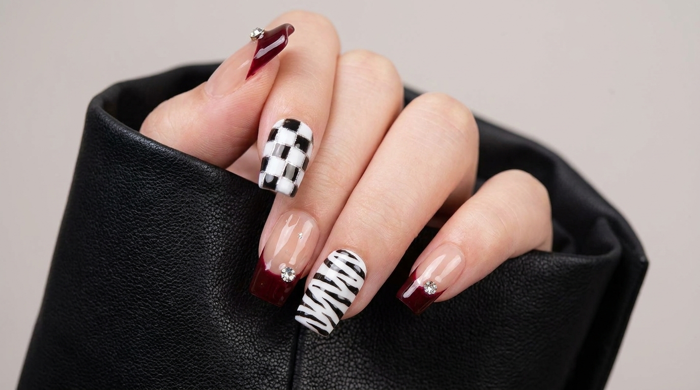 Nail Art Autunnale Multi-Pattern Facile con Adesivi Stamping