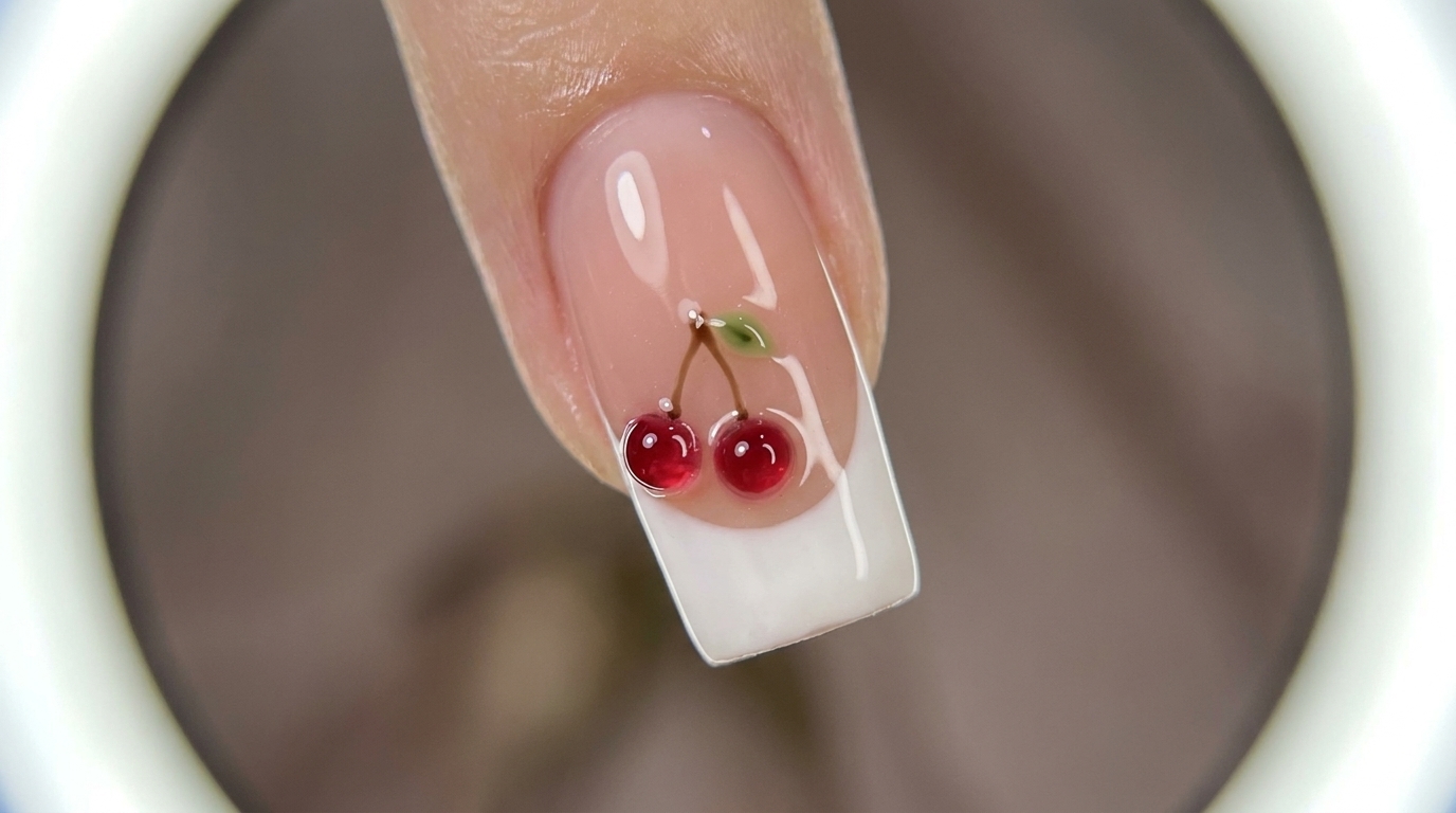 Tutorial Unghie Gradient French Ciliegia Matura