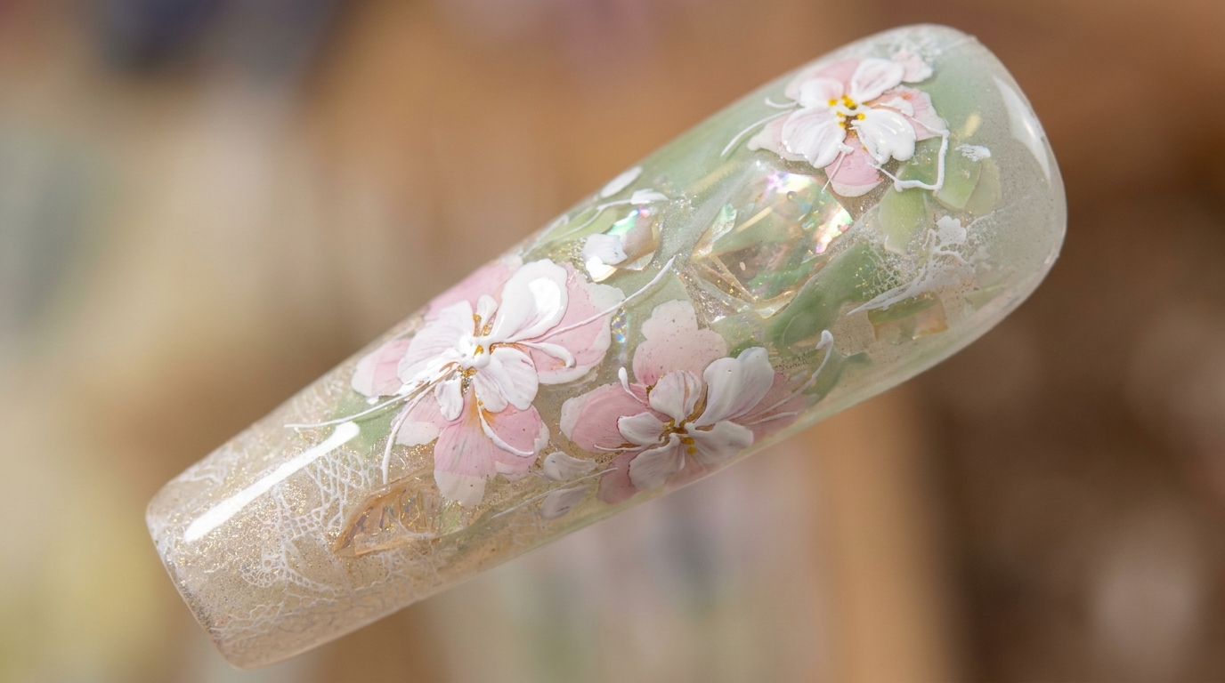 Unghie Floreali in Acetato con Effetto Gel — Tutorial Passo dopo Passo