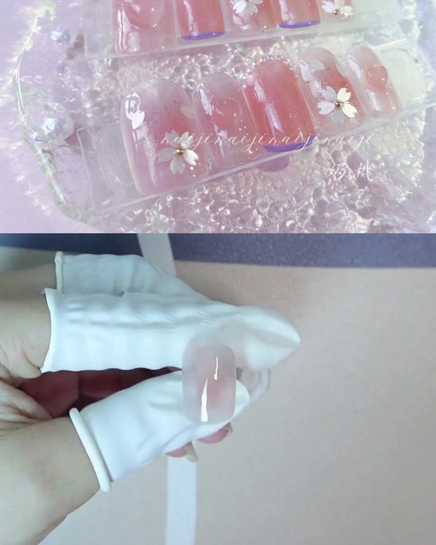 Un pennellino di precisione rifinisce i bordi di un design effetto blush sfumato su ununghia.
