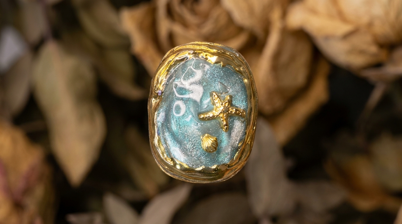 Nail art stile oceano di Atlantide in gel 3D — Tutorial passo dopo passo