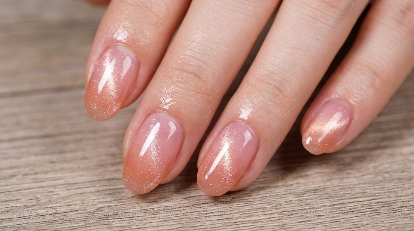 Manicure Cat-Eye Sfumata Color Pesca — Tutorial Passo Dopo Passo