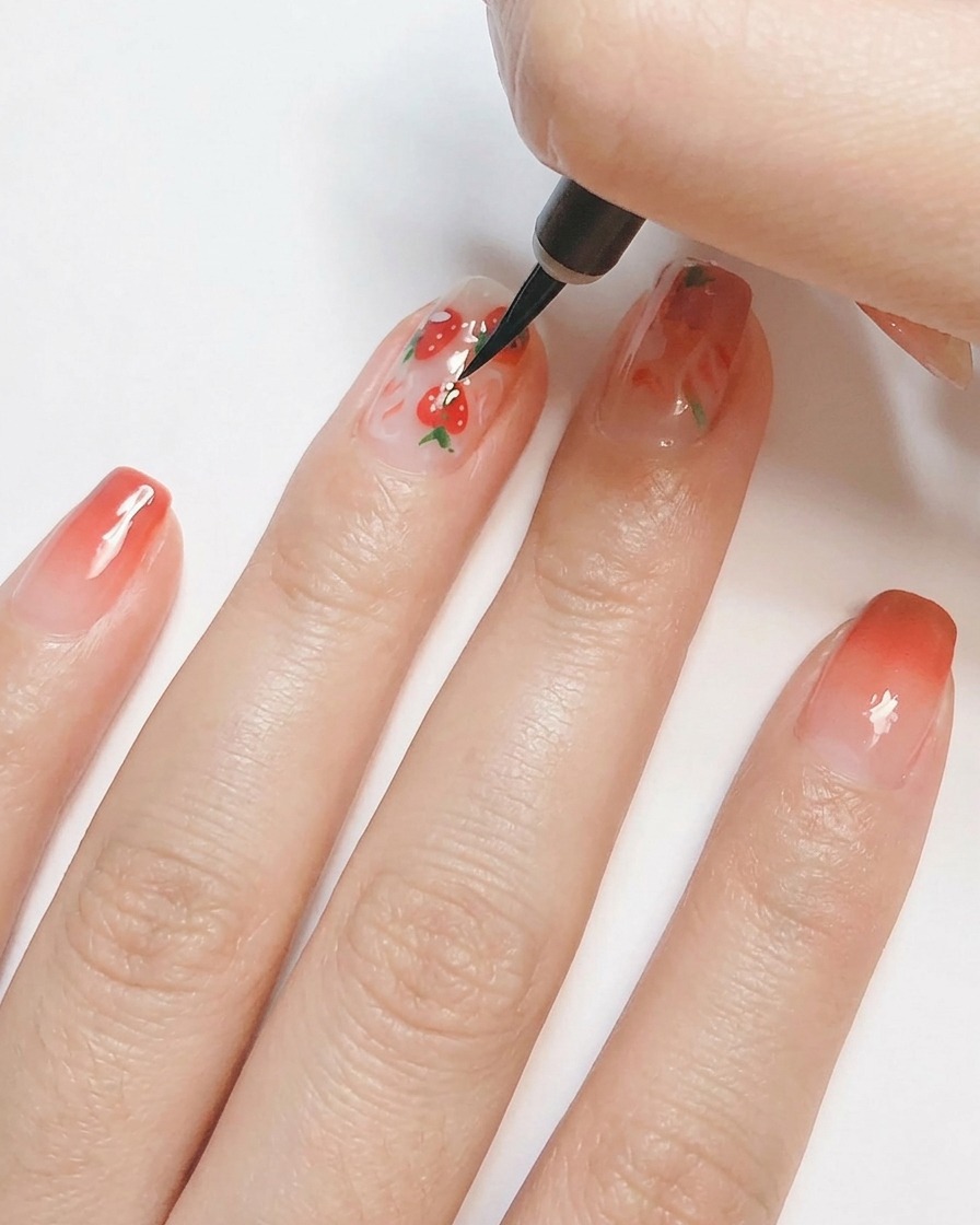 Una mano posizionata allinterno di una lampada UV/LED bianca polimerizza la nail art in gel.