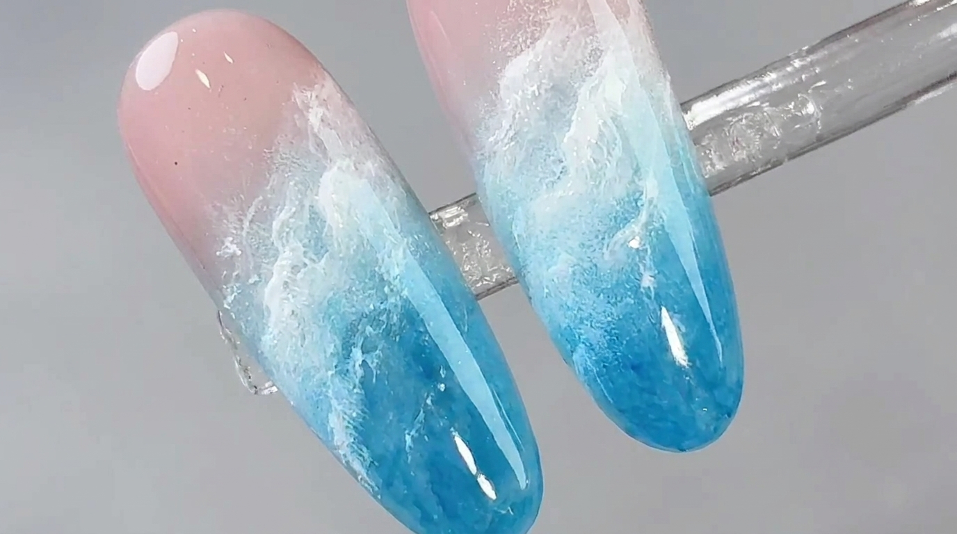 Unghie da Spiaggia Sfumate Effetto Nuvola — Tutorial Passo dopo Passo