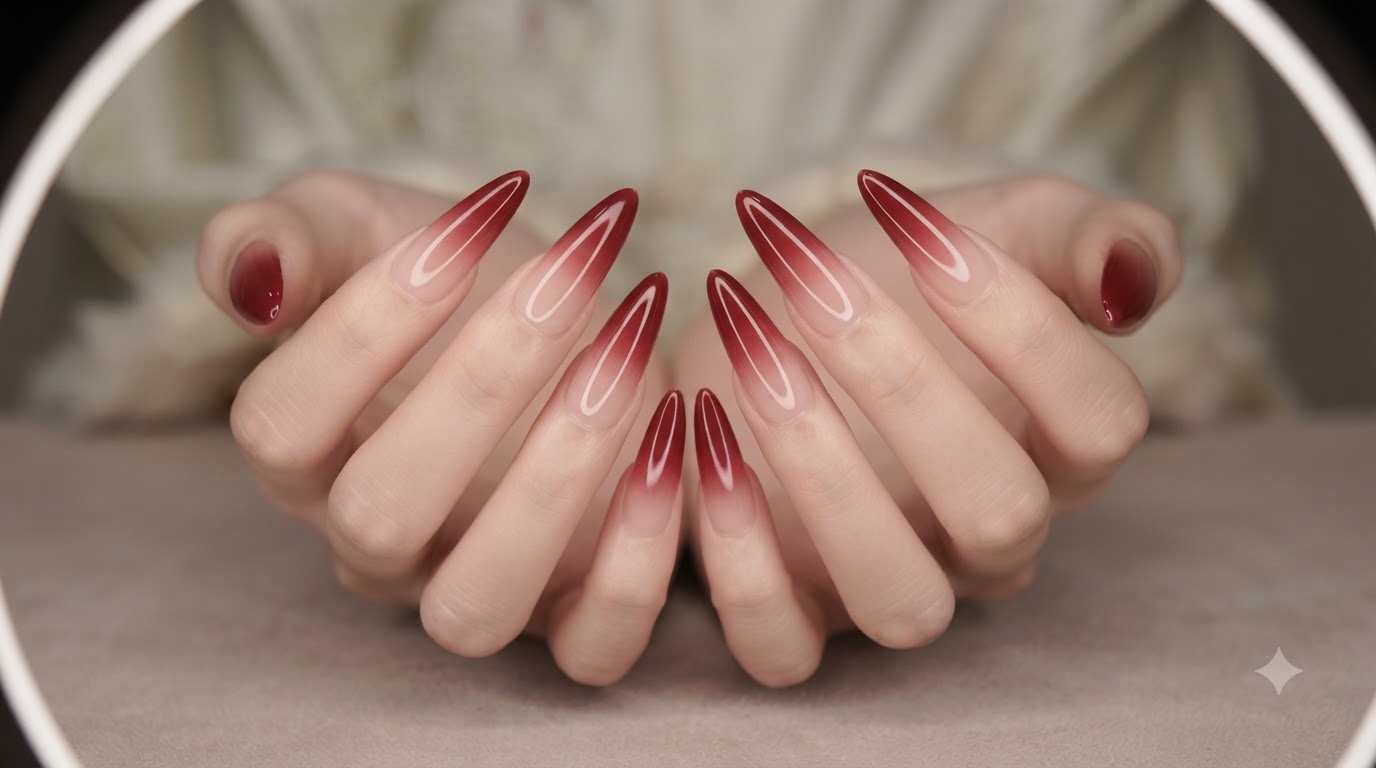 Unghie Ombré Sfumate Rosse per Capodanno — Tutorial Passo dopo Passo