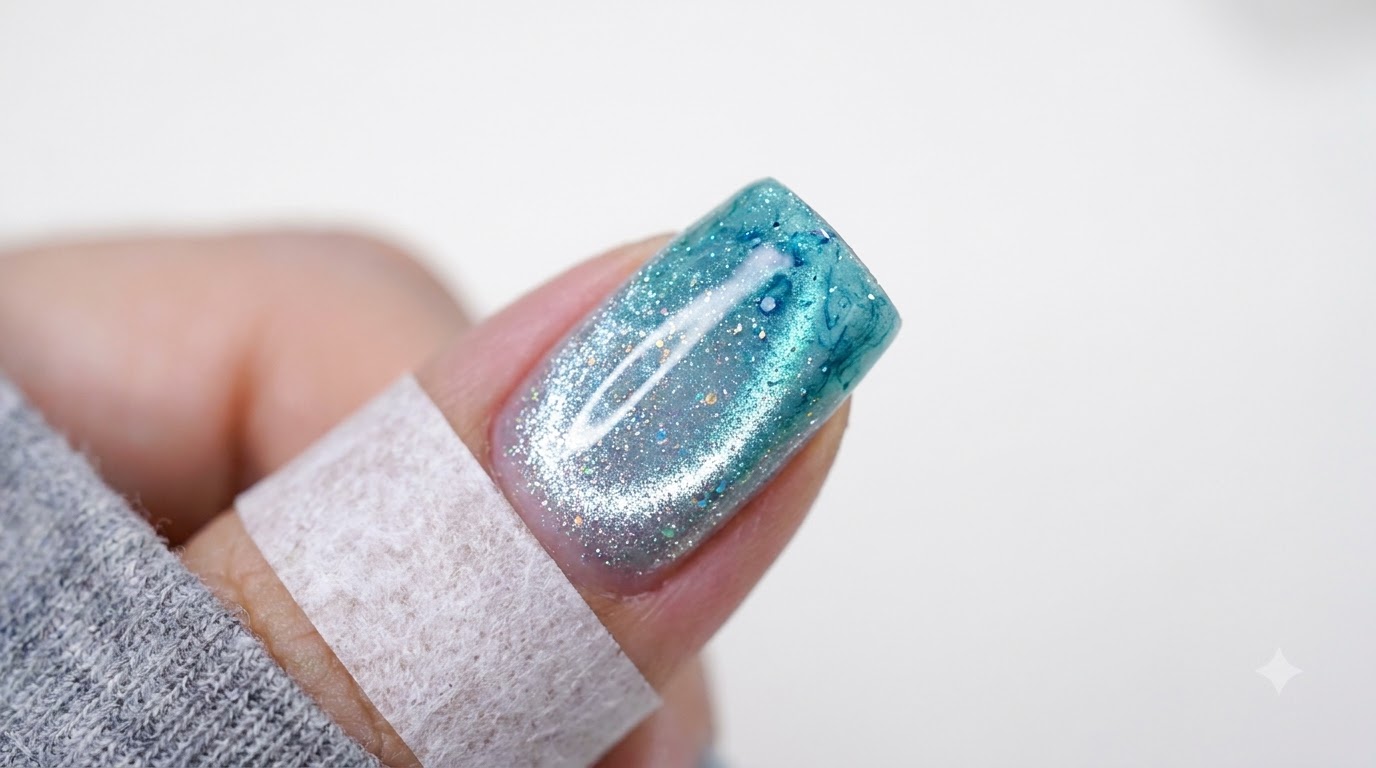 Unghie Cat Eye Effetto Ghiaccio e Jelly con Effetto Acquarello: Tutorial Passo-Passo