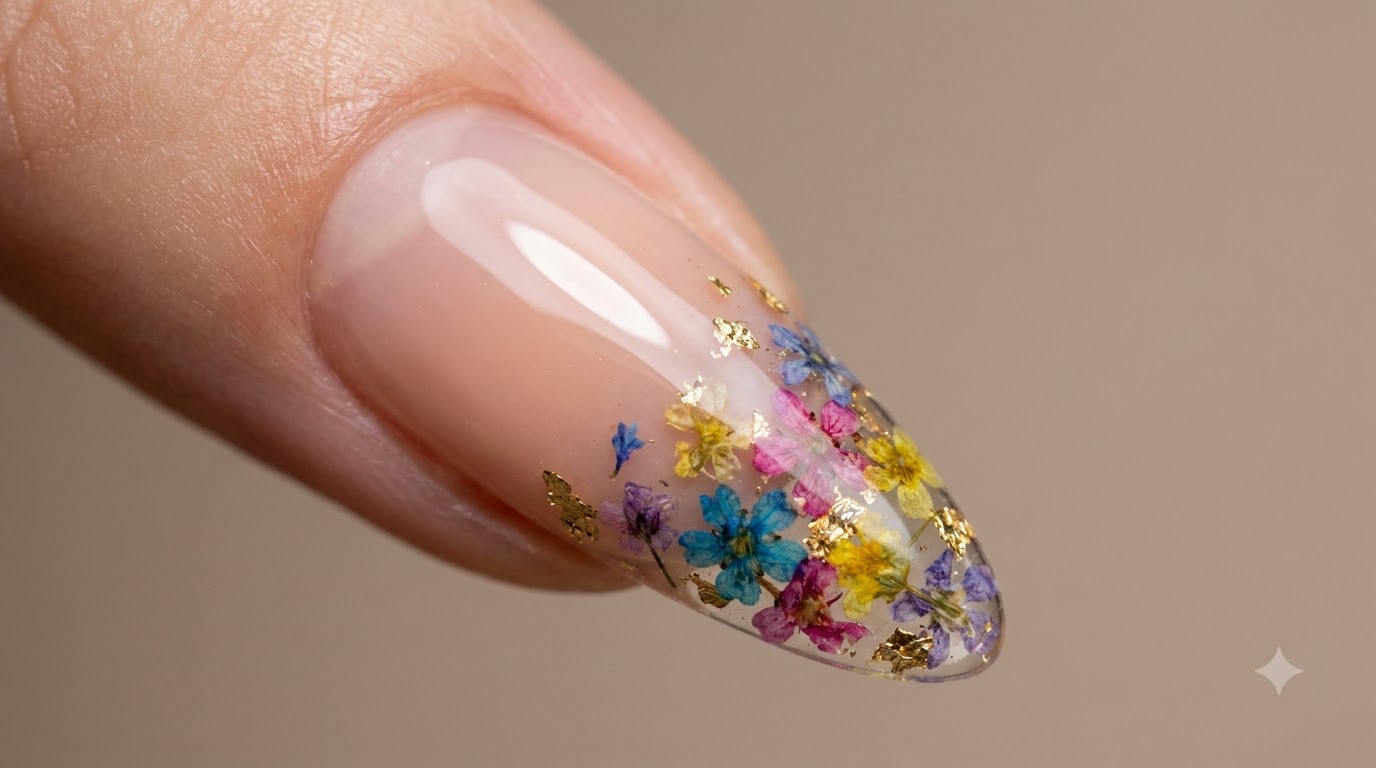 Unghie French con Sfumatura di Fiori Secchi — Tutorial Passo dopo Passo
