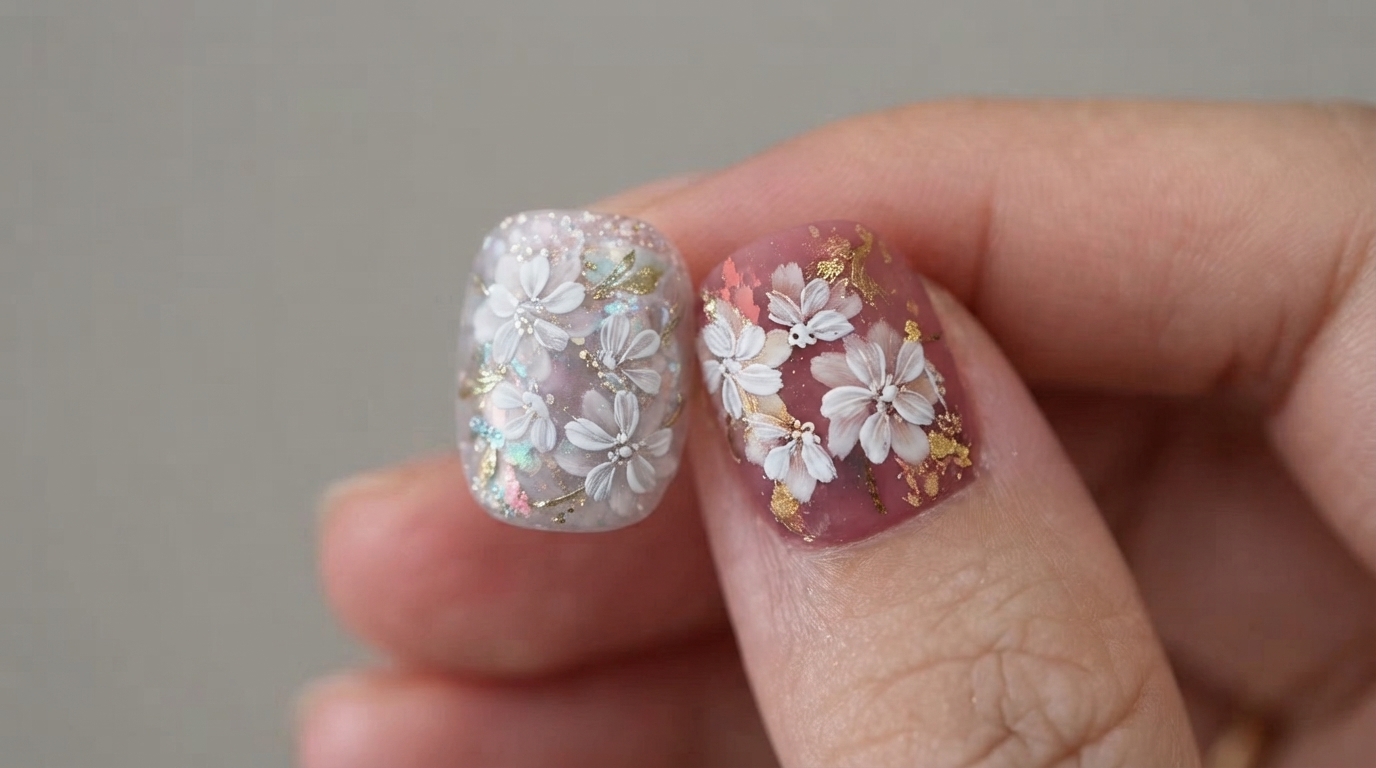 Nail Art con Fiori in Blooming Gel — Tutorial Passo dopo Passo