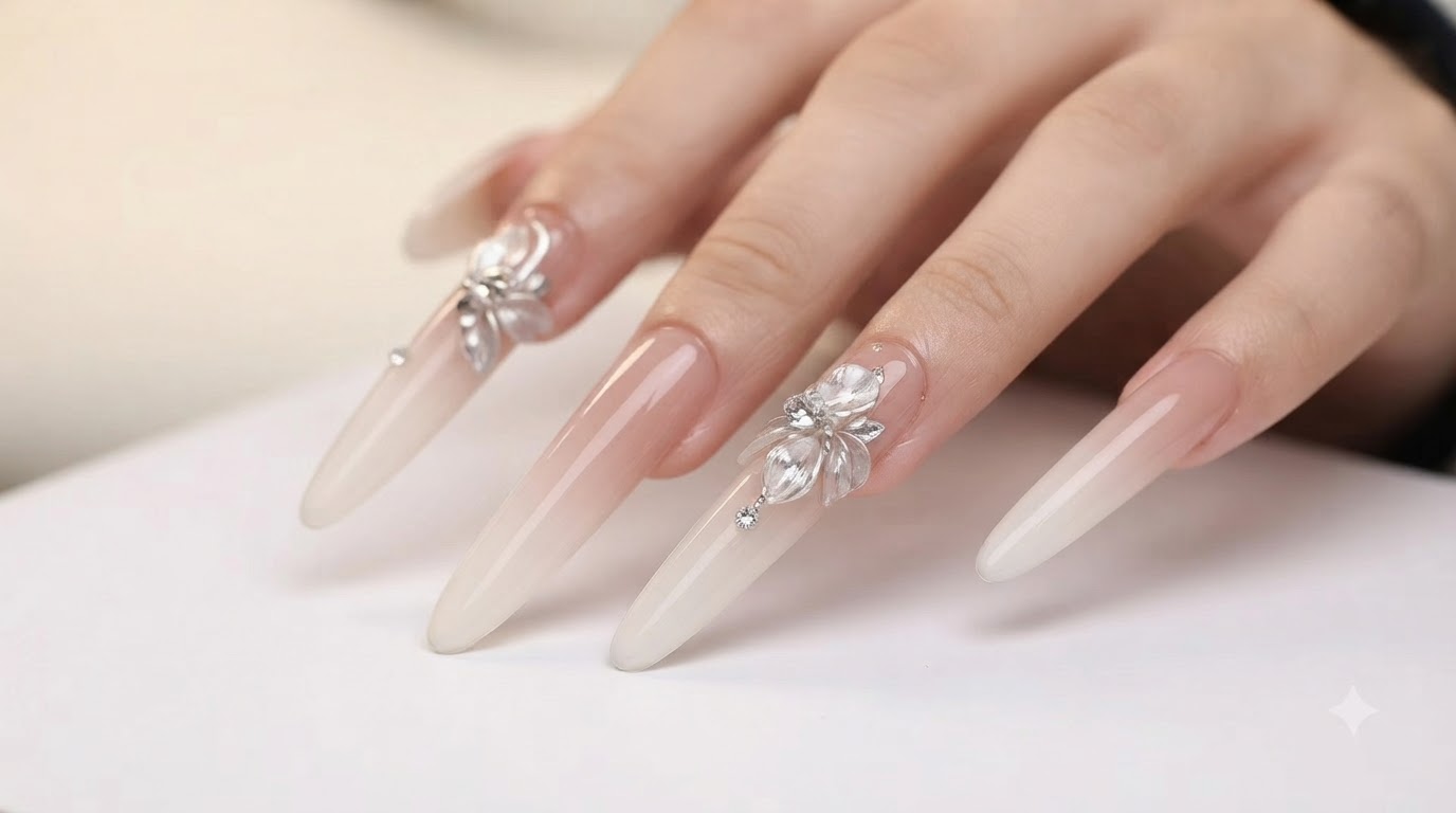 Unghie in Gel Sfumate Nude e Bianco Latte — Tutorial Passo a Passo
